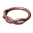 Link-Overlapping-knot-band-size6to10-11.jpg Anel de elos com nó sobreposto torcido tamanhos 6 a 10 Modelo de impressão 3D