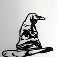 HogwartsHat.jpg Archivo STL Sorting Hat Harry Potter Wall・Modelo de impresora 3D para descargar