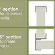 sections.jpg Model Railway Sleeper Retaining Wall - 3 Sleeper High