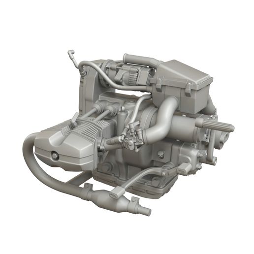 ⚙️ Engine of motocycle Ural Gear Up 1/12・ 3D File for ・Cults