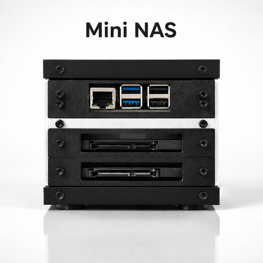🔌 Mini Raspberry Pi NAS Rack・ 3D File for 3D printing・Cults