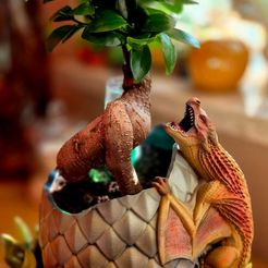 Jardinera Huevo de Dragón + Bandeja Atrapa Llamas (sin soporte)