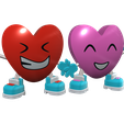 6.png Larry and Lisa the love hearts - Print A Toons