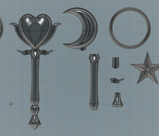 Magical Girl Wand Parts