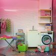 Miniature-Laundry-Room.jpg MINIATURE IKEA-Inspired Raskog Utility Trolly  | Laundry Room Miniature Furniture Collection