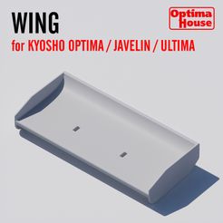 kyosho-Ultima-wing.jpg STL file Wing for Kyosho OPTIMA JAVELIN ULTIMA・3D printer design to download