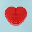 8bit5.png 8 bit heart 3D
