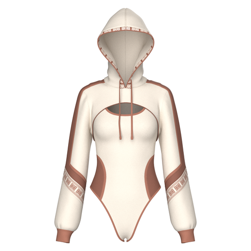 Girls Color Block Hooded Bodysuit | Marvelous / Clo3d / obj / fbx