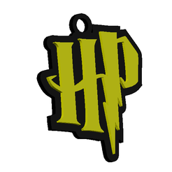 HP-1.png Fichier STL PORTE-CLÉS HARRY POTTER・Idée pour impression 3D à télécharger