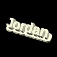 Jordan.png 3D Nameplate STLs for US first names