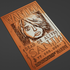 untitled.143png.png Sanji Wanted Poster-One Piece