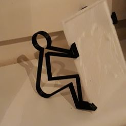 Fotostandmannetje 2.jpg Free STL file Photostand useful man・3D print model to download