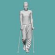 DOWNSIZEMINIS_womancrutches296a.jpg WOMAN CRUTCHES PEOPLE CHARACTER FOR DIORAMA