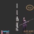 4-16.jpg Caitlyn Arcane Shotgun Gun 3D Model Digital File - League of Legends Cosplay- Caitlyn Cosplay - Caitlyn Arcane Cosplay - Caitlyn Folding Gun
