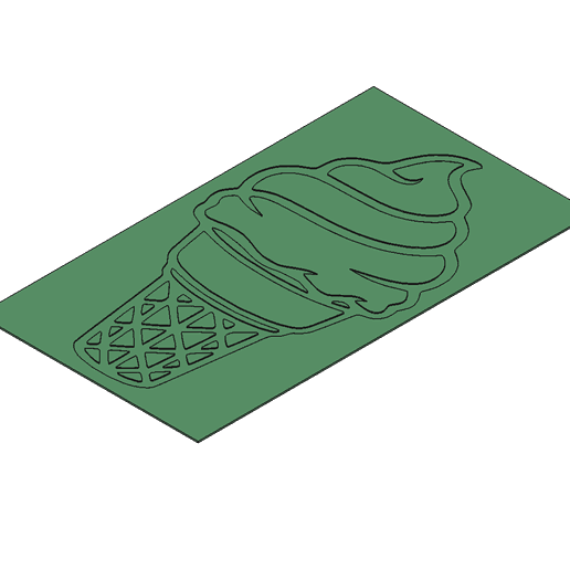 Ice Cream Cone Mold 3D Print Model 3D model