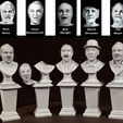 All-5-Busts.jpg Singing Busts Haunted Mansion, Graveyard Disneyland, 7 inches, 17.5 cm tall