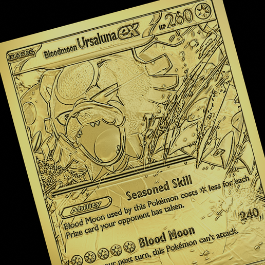 Bloodmoon Ursaluna - Pokemon card STL File for 3D printingCults