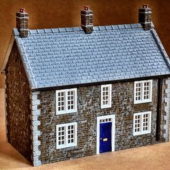 House-front2.jpg STL file Stone Cottage, Farmhouse, Lineside Building, Canal Building,・3D printing design to download