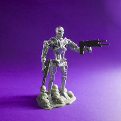 6.jpg Файл STL T-800 (Терминатор) шарнирная печать и сборка・Дизайн 3D-печати для загрузки3D