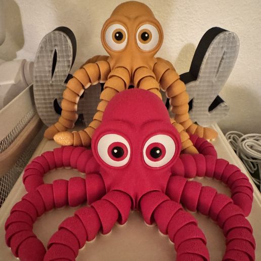 Cute Flexible Octopus - Print in place