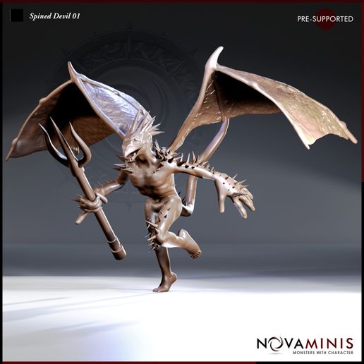😈 Spined Devil 01・ 3D File for 3D printing・Cults