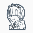 eqweqw34.png STL file RAM COOKIE CUTTER / RE ZERO ANIME・3D printing idea to download, WILLGALLETAS