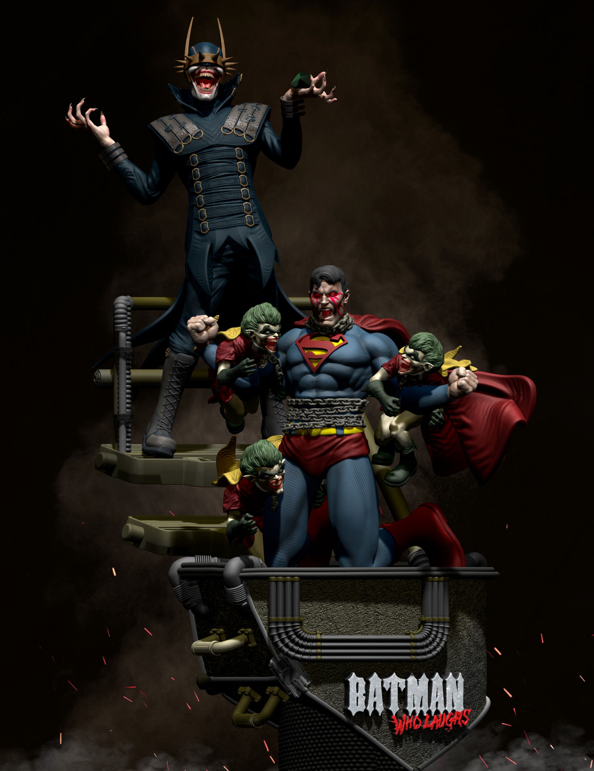 download stl file batman who laughs x superman 1 6 scale printable stl 3d print object cults