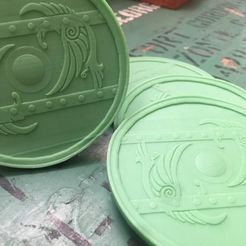 greencoaster.jpg Archivo STL posavasos con escudo vikingo・Idea de impresión 3D para descargar