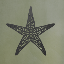 Starfish-2.png STL file Starfish Wall Art・Model to download and 3D print