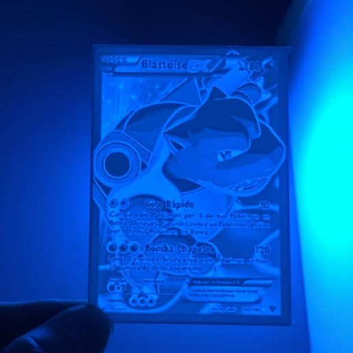 Blastoise Pokemon card lithophane 3D model