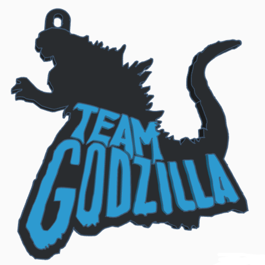 Team Godzilla Keychain - 3D model önizlemesi