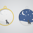 Knipsel.png Keychain - French bulldog under the stars