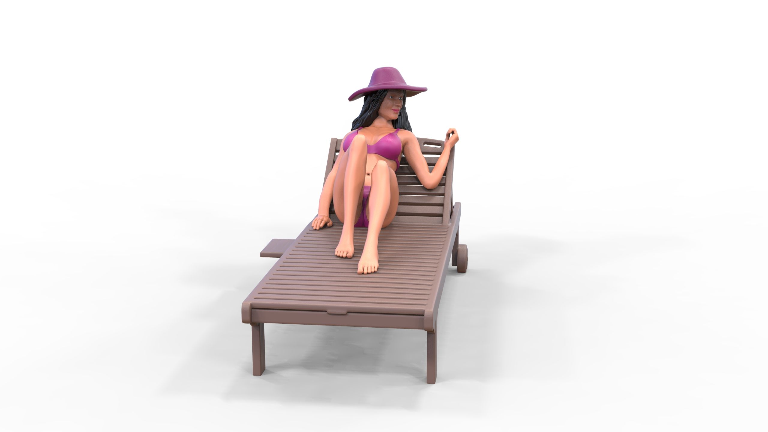 w_SunB-1.1.22.jpg Archivo STL N3 Chillout mujer tomando el sol・Idea de impresión 3D para descargar, 3DP-Miniatures