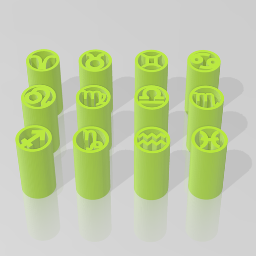 Filter Tips - 12 Pack Horoscope (Reusable mouthpieces)weed tobacco 3D model