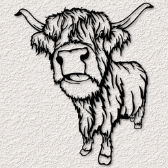 project_20230603_1736313-01.png highland cow wall art mountain cattle wall decor 2d art