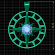 3.png COMPASS PENDANT 3d printable model