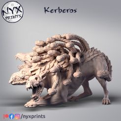 Kerberos_3d_printing_nyxprints.jpg Fichier 3D Kerberos -Cerberus- Miniature・Modèle à télécharger et à imprimer en 3D