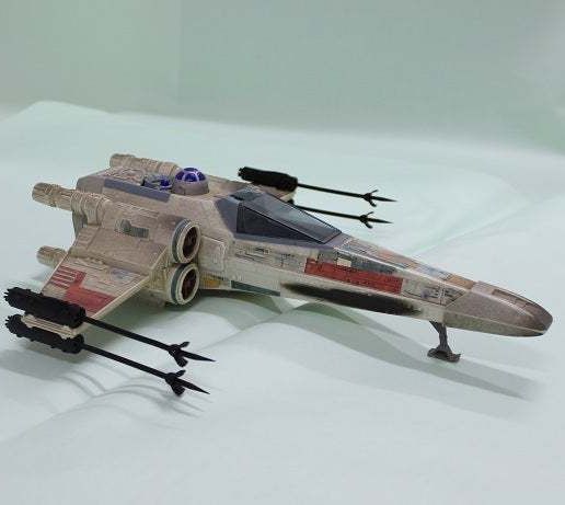 X Wing Fighter Cannon 1995 Tonka Star Wars Ship - 3D model önizlemesi