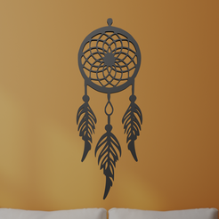 Dreamcatcher-2.png STL file Dreamcatcher Wall Art・3D printing design to download