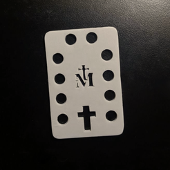 rosary-card.png Бесплатный OBJ файл Десятилетняя розарийная карта / брелок・Шаблон для загрузки и 3D-печати