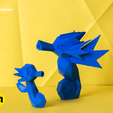pokemon-low-poly029.png 3D file Low Poly Pokemon Collection 151・3D printable model to download, 3D-mon