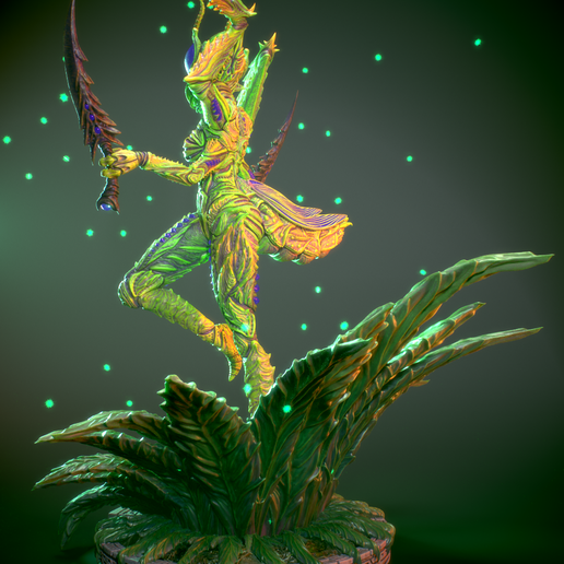 1_full-side-3-115_FullQuality.png Mantis, insectoid blade dancer 3d print figurine