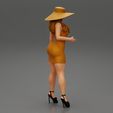Girl-0003.jpg Fashion Girl in Elegant Hat and Dress Fashionable Clothes