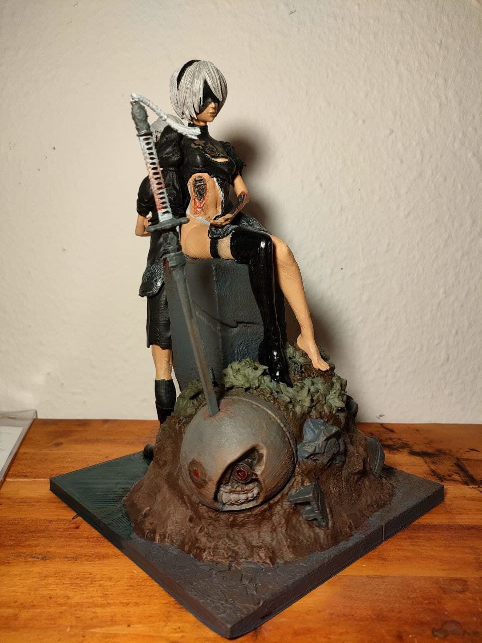 3D printed NieR:Automata 2B and 9S 3D print • made with Ender 3 Pro ・ Cults