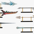 06.png 20 STYLIZED SPEAR MODELS PACK 1 - LOW POLY
