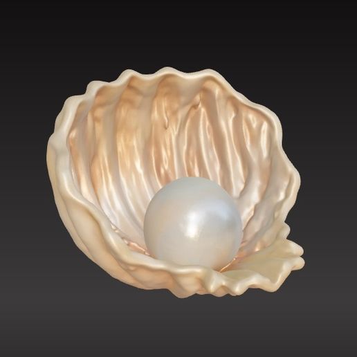 Shell with pearl 3D model