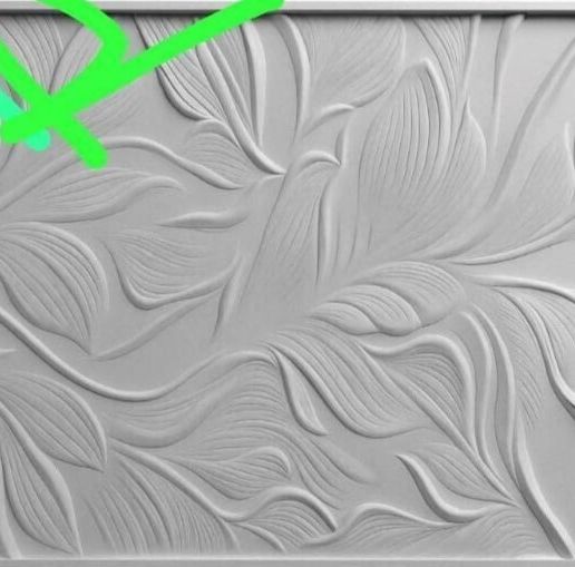 Modern Leaf Wall Panel CNC 3D Relief Carving STL
