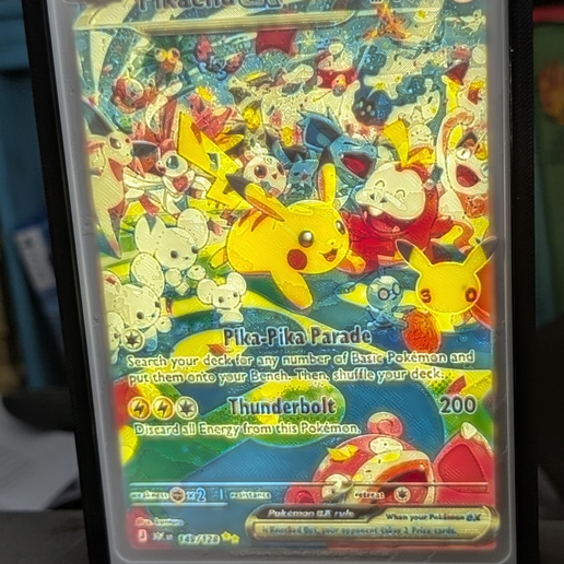 Pikachu ex 30th Anniversary card Colour Lithophane