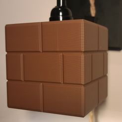 Brick-thumbnail.jpg Fichier STL gratuit Abat-jour en briques - Art fonctionnel inspiré des jeux vidéo #LAMPSXCULTS・Design pour imprimante 3D à télécharger