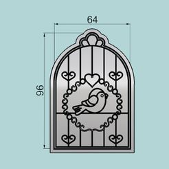 JaulaDeco96x64.jpg Fichier STL Coupeur de cage. Coupeur et joint d'étanchéité・Modèle pour impression 3D à télécharger